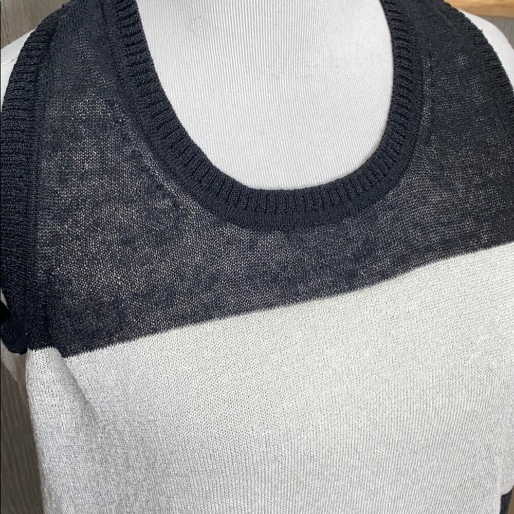 525 America Black & White Stripe Racerback Top M - Picture 4 of 6